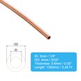 thumbnail image 2 of Uxcell 3mm ID 4mm OD 0.6mm Thick 99.9% Copper Tube, 3.28Ft Seamless Round Pipe Tubing for Refrigeration and Industry, 2 of 6