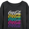 thumbnail image 3 of Coca-Cola - 90's Retro Logo Stacked - Women's Lightweight French Terry Long Sleeve Shirt, 3 of 5
