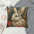 thumbnail image 2 of Qinduosi Pcs Throw Pillow Covers Plush Square Pillow Covers Decorative Pillowcase for Couch Sofa Bed Car Home Farmhouse，Animal Jungle White, 2 of 5