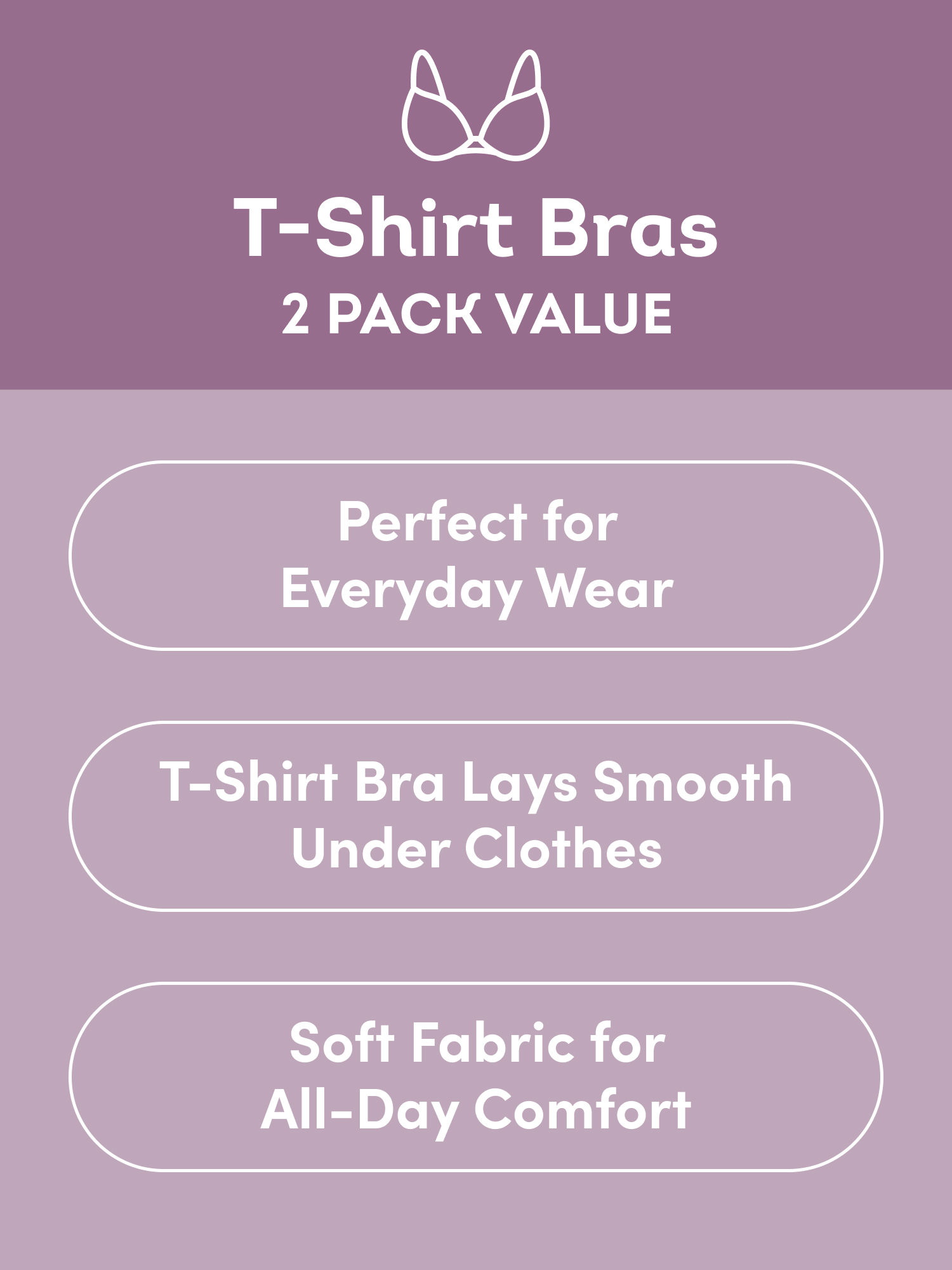 Fruit of the Loom Women's Cotton T-Shirt Bra, 2-Pack photo 5