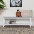 thumbnail image 2 of Banc d'Entrée de Style Campagnard de 50'' avec Étagère à Lattes - Blanc, 2 of 7