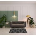 thumbnail image 5 of 4' X 6' Charcoal And Grey Geometric Shag Power Loom Stain Resistant Area Rug, 5 of 5