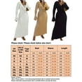 thumbnail image 2 of Gomelly Ladies Sweater Dress Long Sleeve Pullover Jumper Casual Maxi Women V Neck Winter Apricot 4XL, 2 of 2