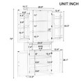 thumbnail image 3 of 72" Tall Bathroom Storage Cabinet with Doors and Drawer, Freestanding Floor Cupboard with Storage Rack and Adjustable Shelf for Living Room, Grey, 3 of 8