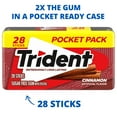 thumbnail image 2 of Trident Cinnamon Sugar Free Gum, 6 Pocket Packs of 28 Pieces (168 Total Pieces), 2 of 4