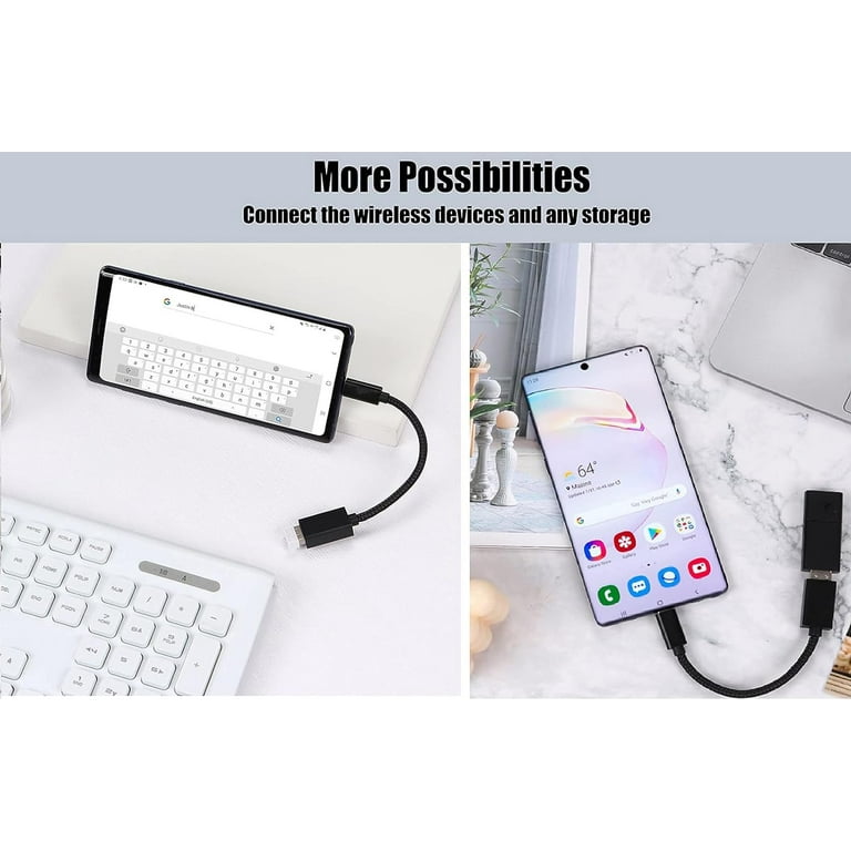 OTG USB-C Adapter (2 Pack) Compatible with Samsung Galaxy