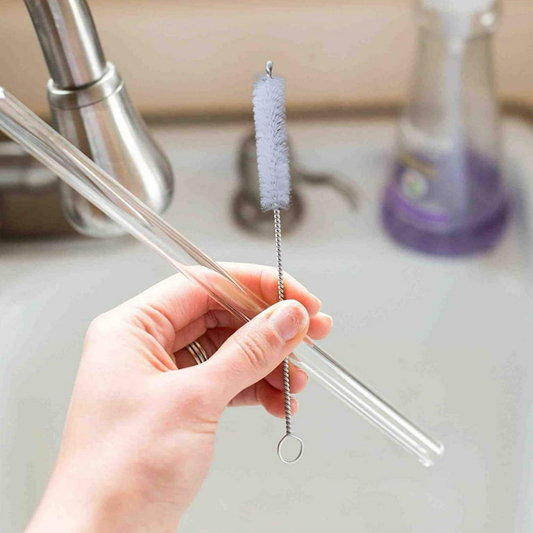 10Pcs Nylon Straw Cleaners Cleaning Brush Drinking Pipe Cleaners Stainless  Steel
