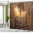 thumbnail image 5 of Ambesonne Tree Shower Curtain, Brown Sky Sunset Cloudy, 69"Wx75"L, Brown, 5 of 5