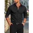 thumbnail image 4 of COOFANDY Men' Long Sleeve Button Down Shirts Stain Shield, 4 of 6