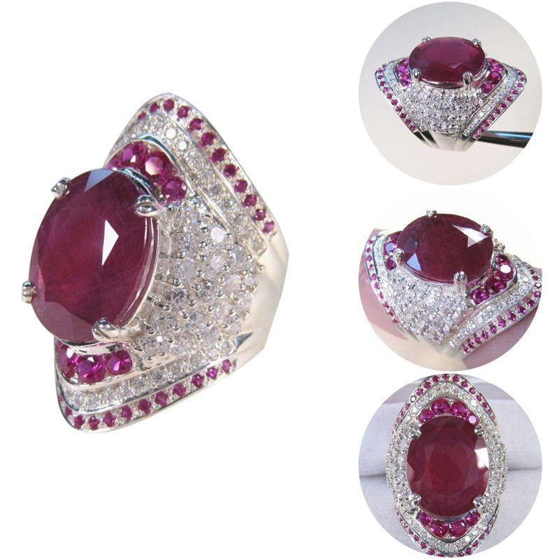 Turkish Handmade Jewelry 925 Sterling Silver Ruby Stone Men Ring Sz 9