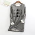 thumbnail image 1 of DPTALR T-Shirt à Manches Régulières Imprimé pour Femmes, Hiver, Ample, Vacances, Décontracté, Col Rond, 1 of 4
