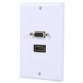 thumbnail image 2 of Extensor de salida HDMIVGA, 1 puerto HDMI hembra, puerto HDMIVGA, placa de pared, placa de pared HDMI chapada en oro, la mejor en su clase, 2 of 7