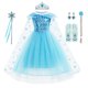 thumbnail image 1 of Vestidos de Elsa para niñas, ropa de disfraz para niños, Vestido de princesa para Cosplay, Vestido de reina de la nieve, fiesta de cumpleaños para niños, Sukienki Fivean unisex, 1 of 2