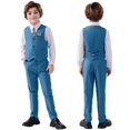 thumbnail image 2 of Suit Reskay de 5 piezas para niños con chaleco, pantalones y corbata, talla 18, 2 of 6
