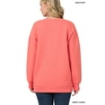 thumbnail image 2 of Zenana Women & Plus (S-3XL) Basic Relaxed Long Sleeve Round Neck Sweatshirts w/Side Pockets, 2 of 3