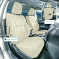 thumbnail image 3 of For 2014-2019 Toyota Corolla S,SE,LE (NOT FIT XSE) FH Group Ultraflex  Neoprene Custom Fit Car Seat Covers - Solid Beige Full Set, 3 of 5