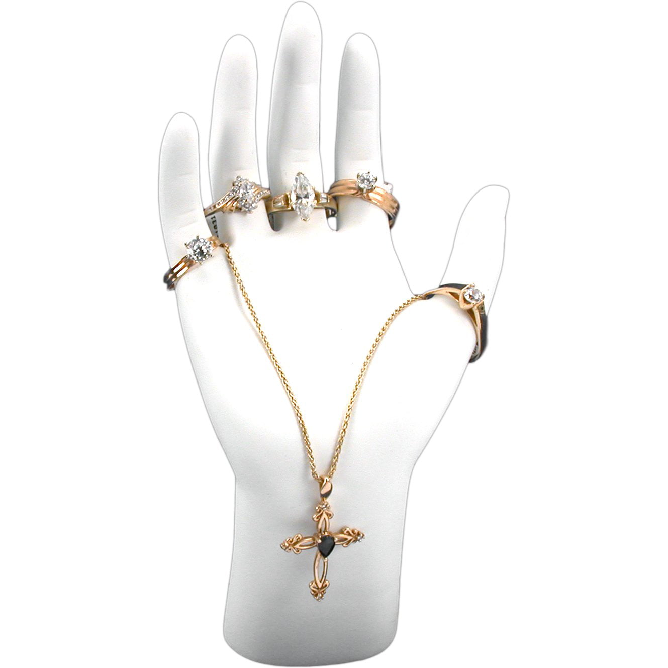 Details about   Jewelry Ring Bracelet Necklace Glove Resin Hand Display Holder Stand Rack