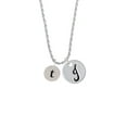 thumbnail image 2 of Delight Jewelry Silvertone Disc 1/2'' Initial - t - Silvertone Script Initial Disc - J - Charm Necklace, 20"+3", 2 of 4