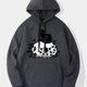 thumbnail image 1 of Sudadera con capucha de forro polar de manga larga con estampado gráfico de calavera creativa de dibujos animados para hombre, 1 of 4