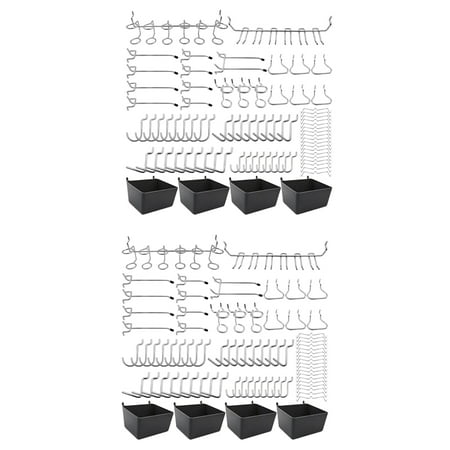 

160 Piece Hooks Assortment with Bins Peg Locks for Organizing Various Tools for Room
