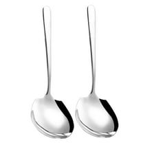 Soimiss 2Pcs Stainless Steel Serving Spoons Large Buffet Spoons for Home and Restaurant Use