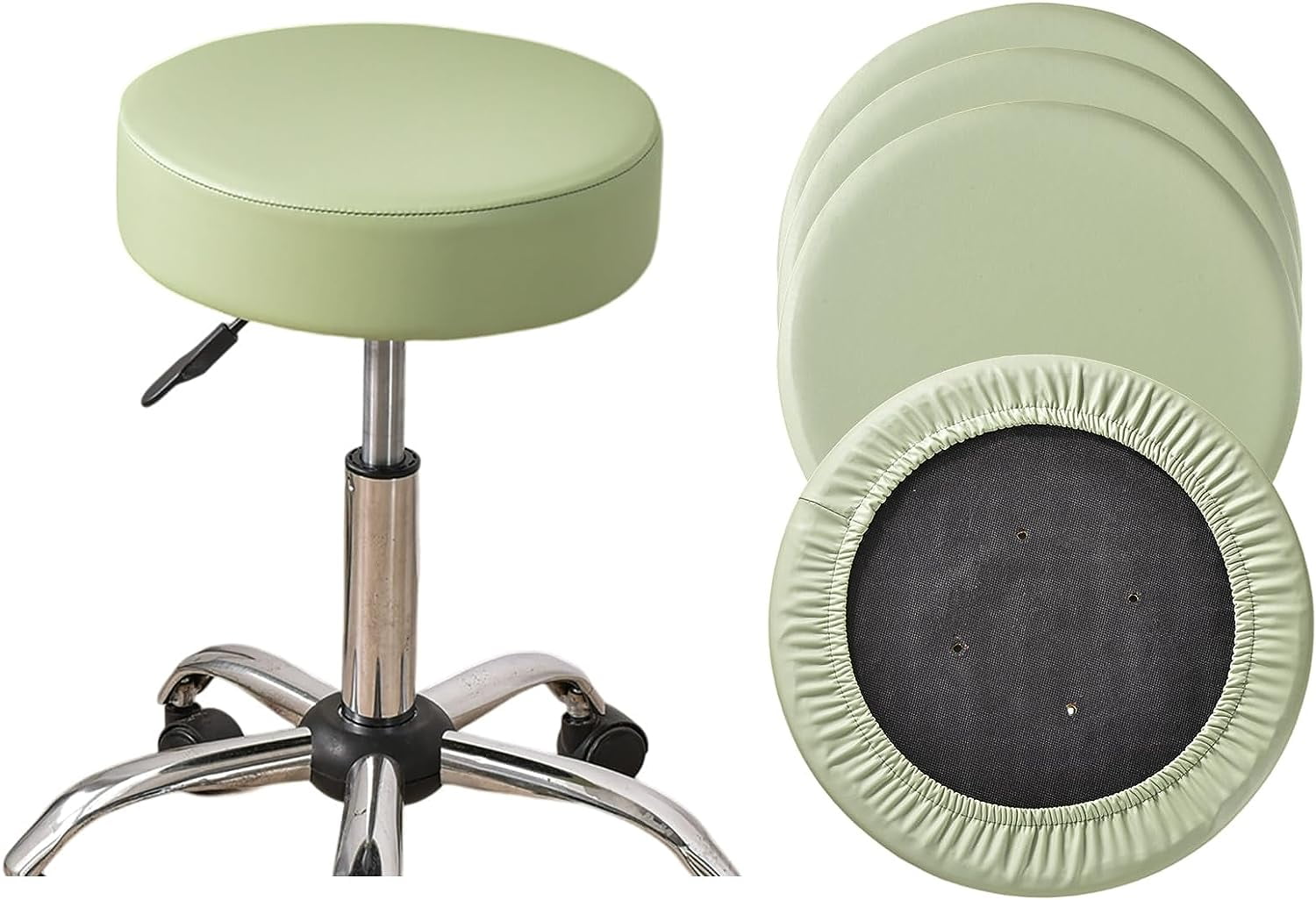 Bar Stool Cover Waterproof Round Seat Cushion Cover Stretch Barstool