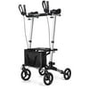 OasisSpace Lightweight Upright Walker- Stand up Rollator Walker with Forearm Support for Senior (Silver)