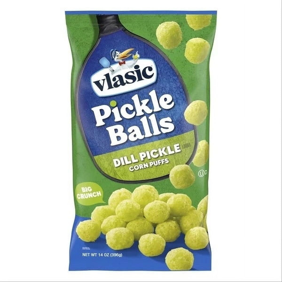 Vlasic Pickle Balls, Dill Pickle Flavored Corn Puffs, 14 oz.