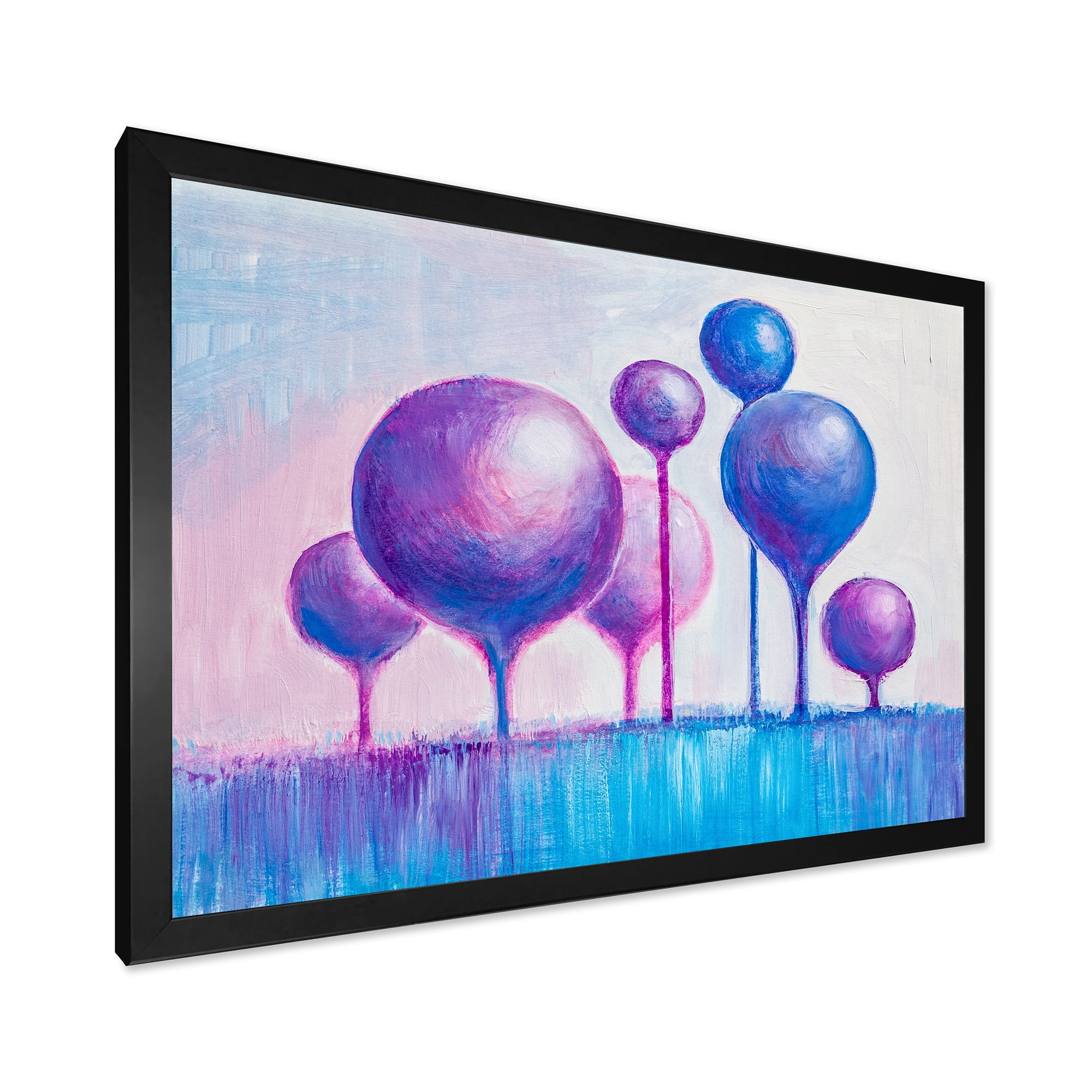 Designart 'Ornamental Colourful Trees I' Modern Framed Art Print