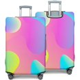 thumbnail image 2 of Stretch Luggage Cover XL(29-32in)– Elastic Travel Suitcase Protector with Handle Openings & Bottom Closure, Washable Polyester Spandex Suitcases Cover, Neon Light Print, 2 of 5