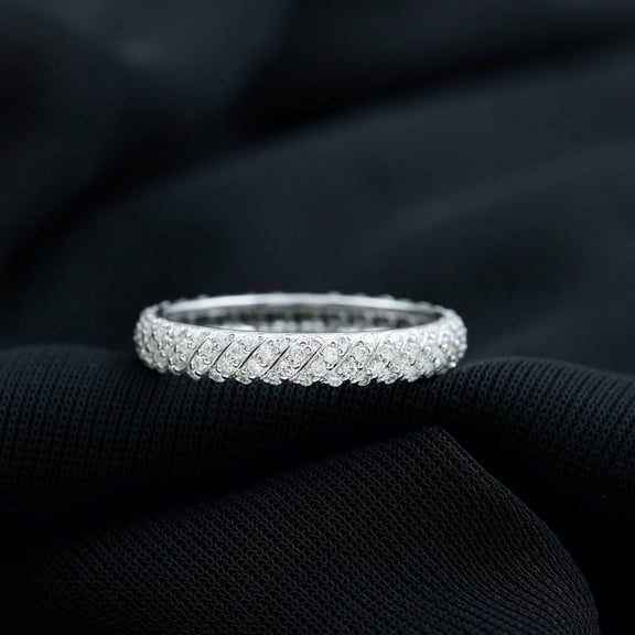 Empire Jewelry 0.4 Ct Round Cut Diamond Rings for Her - 14K White Gold Plated Rings - Engagement Wedding Prong Setting Band for Women - Gorgeous Anniversary Gift for Her - Party Wear Diamond Rings