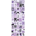 thumbnail image 2 of Idea4wall 2pcs Purple Graphic Blend of Modern Animals & Trapical Pattern Wall Murals, Removable Self-Adhesive Stick Wallpaper Large Wall Stickers for Home Decorative, 48"x72", 2 of 5