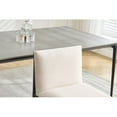 thumbnail image 4 of Modern Dining Chairs set of 2, Upholstered Linen cushions and backrest with minimalist craft iron racks, Ivory, 4 of 9