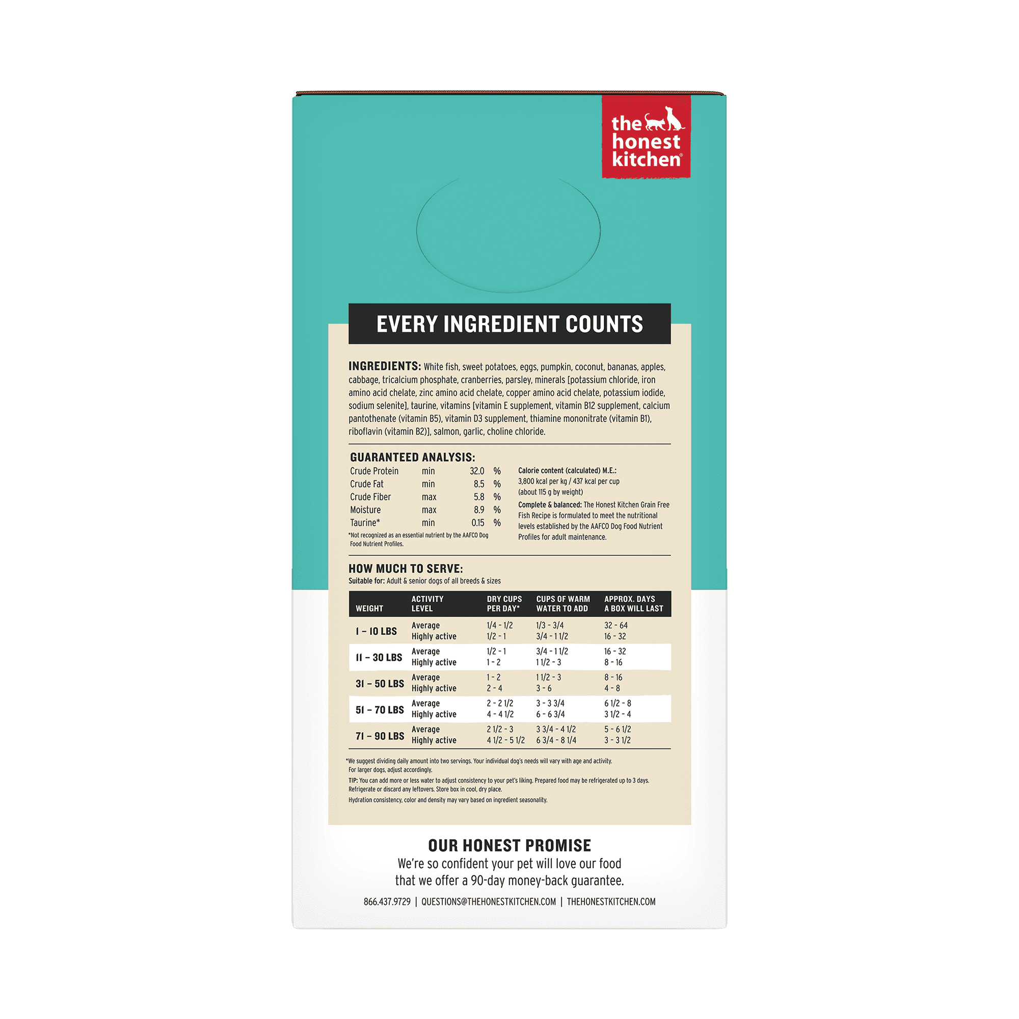 The Honest Kitchen Zeal: Natural Human Grade Dehydrated Dog Food, Grain Free White Fish, 4 lbs (Makes 16 lbs)