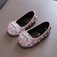 thumbnail image 4 of JDQJBZ Girl's Sandals Mary Jane Rhinestone Pearl Sparkly Comfort Stretch Band Ballet Shoes, 4 of 5