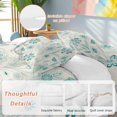 thumbnail image 2 of Abstract Ethnic Flower Bedding Duvet Cover Set Full Size 4 Pieces Vintage Green Pattern Bedding Set with Zipper Closure, 1 Comforter Cover 86x86 Inches 1 Flat Sheet & 2 Pillow Cases, 2 of 7