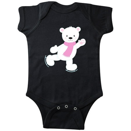 

Inktastic Cute Polar Bear White Bear Ice Skating Bear Gift Baby Boy or Baby Girl Bodysuit