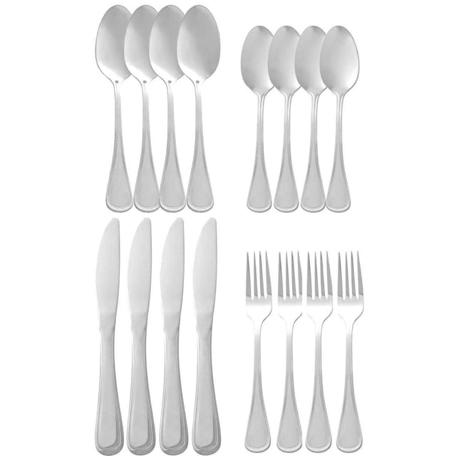 Juego de cubiertos MOVEN Niza II 16 Piezas Acero Inoxidable, Cuchara Sopera, Cuchillo, Tenedor, Cuchara Cafetera