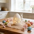 thumbnail image 5 of Weloille Ceramic Rabbit Night Light 1 Piece, Cute Bedroom Creative Hollow Night Light, Soft Glow for Relaxing Sleep Environment, 5 of 5