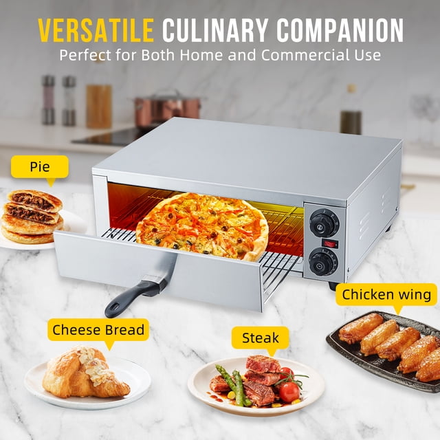 QinaQin Vitrina calentadora y exhibidora comercial para pizza de 16 pulgadas, horno individual de 20.3 x 14.4 x 8.3 pulgadas para mantener pizza caliente, ideal para delivery, takeout