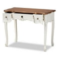 thumbnail image 4 of Baxton Studio Sophie Classic Traditional French Country White and Brown Finished Small 3-Drawer Wood Console Table, 4 of 9