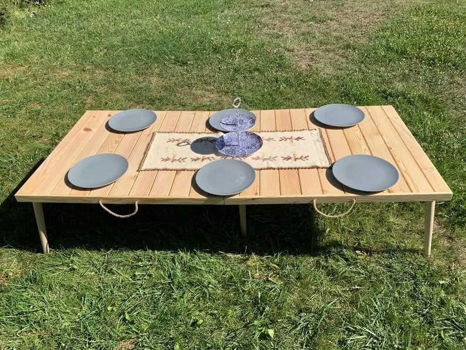 DELORM Low Picnic Table, Boho Table, Car Picnic Table, Folding