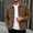 Khaki, variant on Men's Corduroy Jacket Lapel Collar Full Zip Up Long Sleeve Casual Coat Classic Textured Outerwear with Pockets