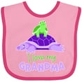 thumbnail image 3 of Inktastic I Love My Grandma Cute Turtle Family Boys or Girls Baby Bib, 3 of 4