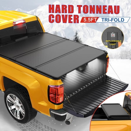 5.5FT Hard Tonneau Cover Truck Bed For Ford F-150 2015-2026 Short Bed 3-Fold