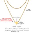 thumbnail image 3 of KeyStyle Layered Heart Initial Necklace for Women Gold Plated Alphabet Letter Necklaces Layered Ball Link Chains Mother's Day Anniversary Jewelry Gift for Her, 3 of 10