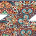 thumbnail image 1 of IBA Indianbeautifulart White Mandala Kaleidoscope Printed Ribbon&nbsp;Trim&nbsp;9 Yards Velvet Fabric Laces For Crafts Sewing Accessories 4 Inches, 1 of 1