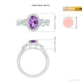 thumbnail image 5 of ANGARA Natural 1.15 Ct. Amethyst with Diamond Halo Ring in 14K White Gold for Women (Ring Size: 11.5), 5 of 10