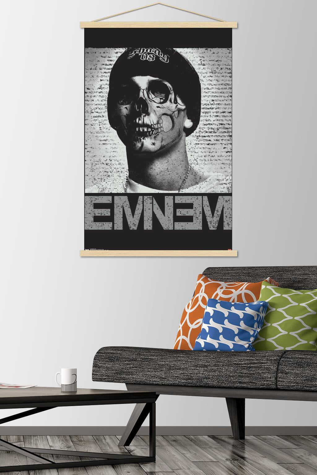 Eminem - Skull Wall Poster with Wooden Magnetic Frame, 22.375" x 34"