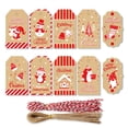 thumbnail image 1 of 100 etiquetas de Feliz Navidad con cuerda de yute, papel de regalo, etiquetas colgantes, 1 of 5
